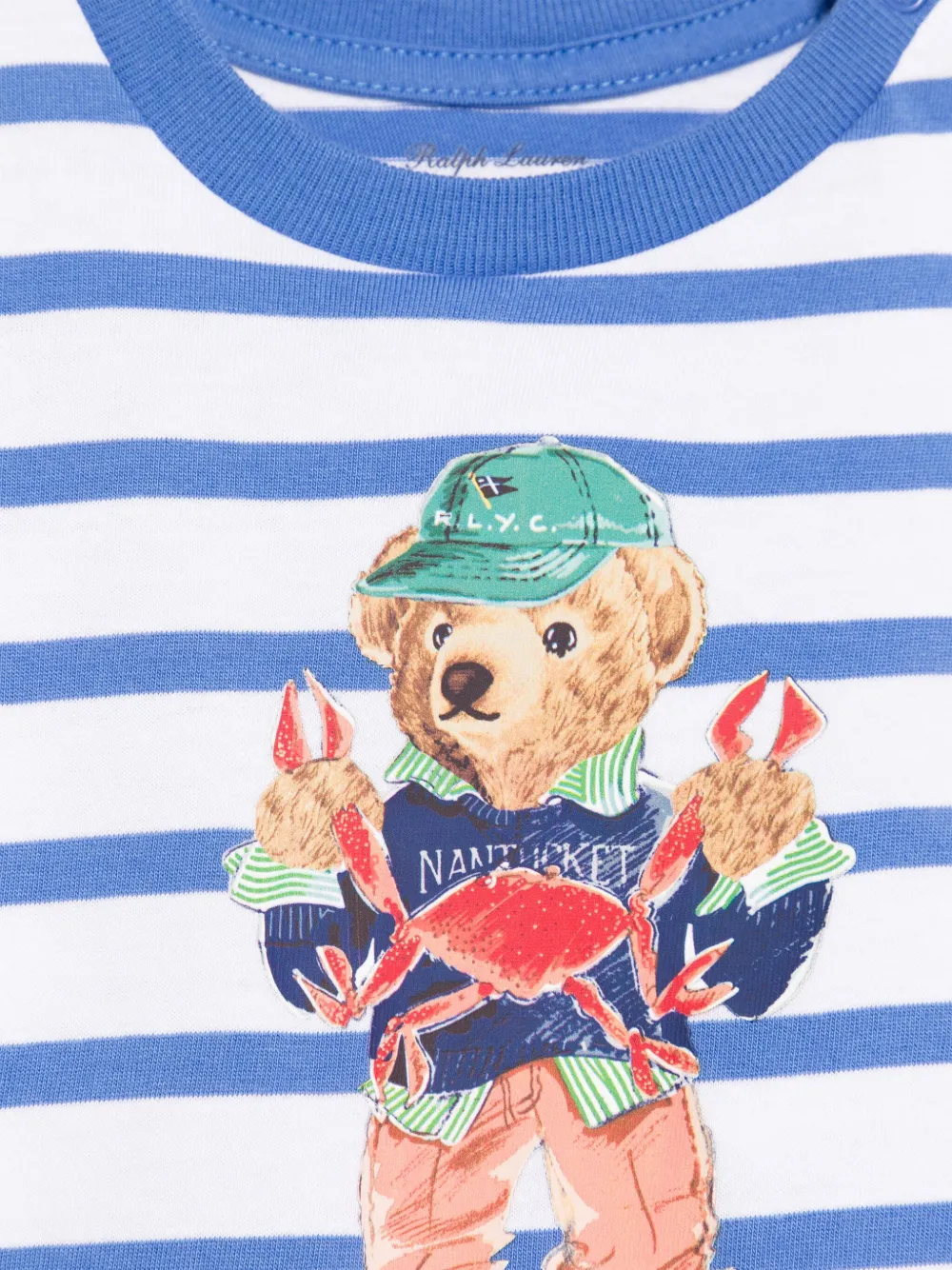 POLO RALPH LAUREN KIDS T-shirt met teddybeerprint Wit