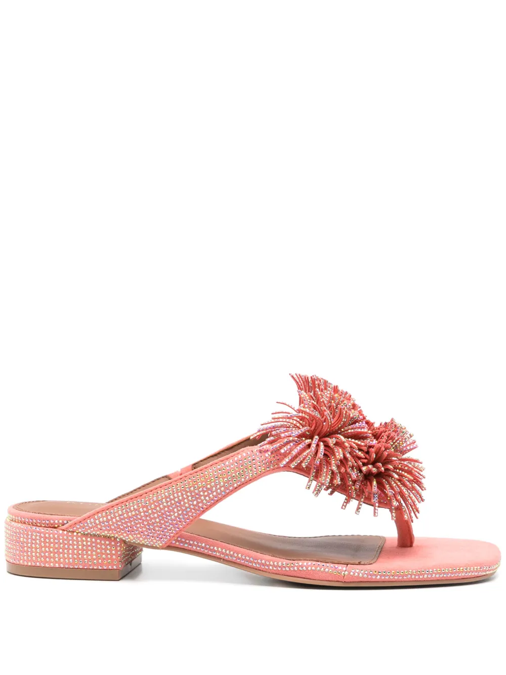 Kurt Geiger London pompom-detail flip flop Pink