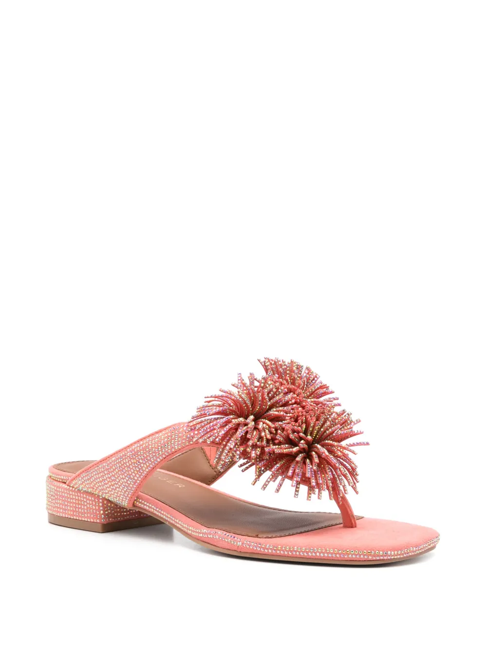 Kurt Geiger London pompom-detail flip flop Pink