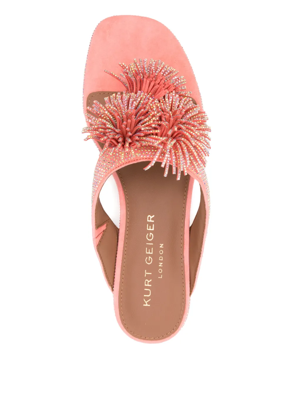 Kurt Geiger London pompom-detail flip flop Pink