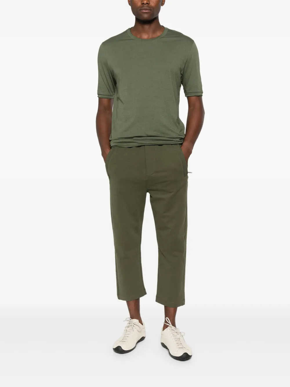 Thom Krom Katoenen T-shirt - Groen