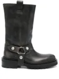 Golden Goose leather biker boots - Black