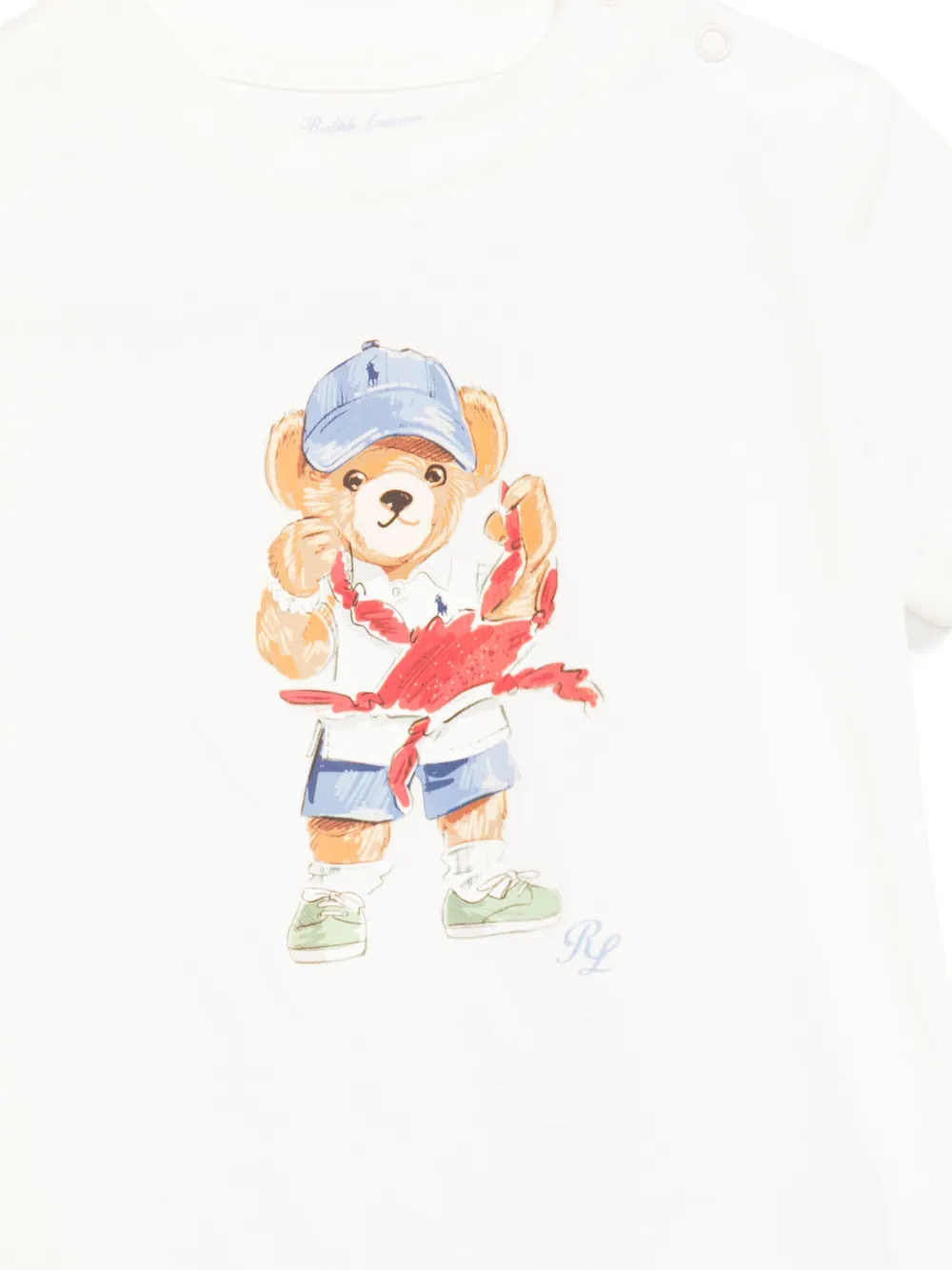 POLO RALPH LAUREN KIDS T-shirt met teddybeerprint Wit