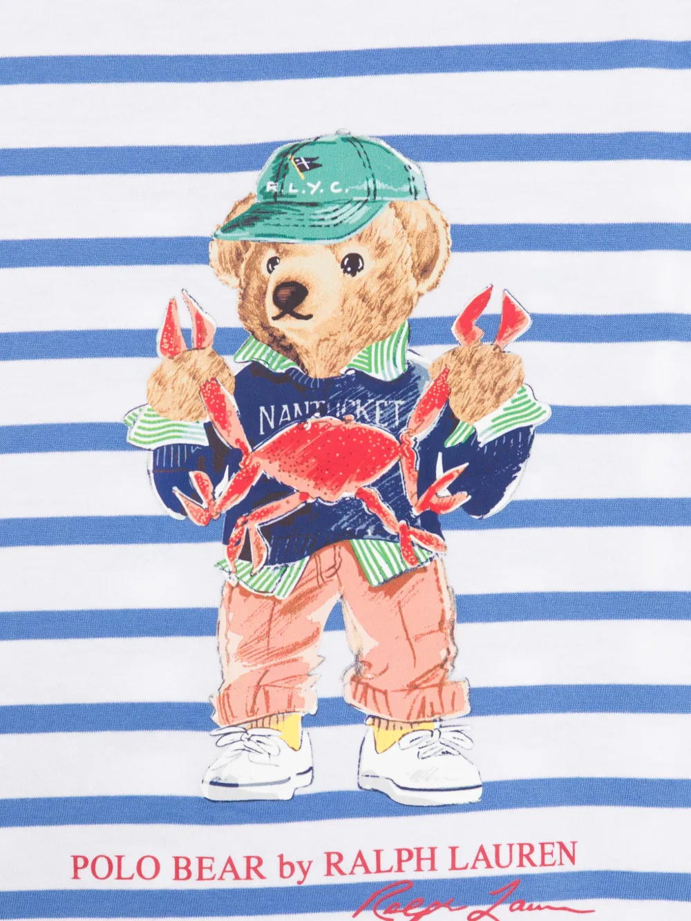 POLO RALPH LAUREN KIDS T-shirt met teddybeerprint Wit