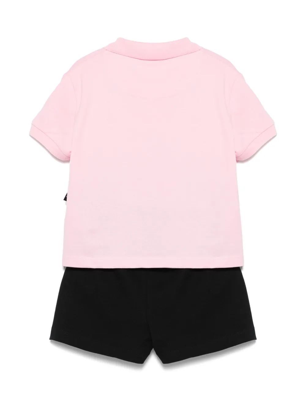 John Richmond Junior Poloshirt en shorts met logoprint - Zwart