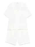 Il Gufo linen shorts and shirt set - White