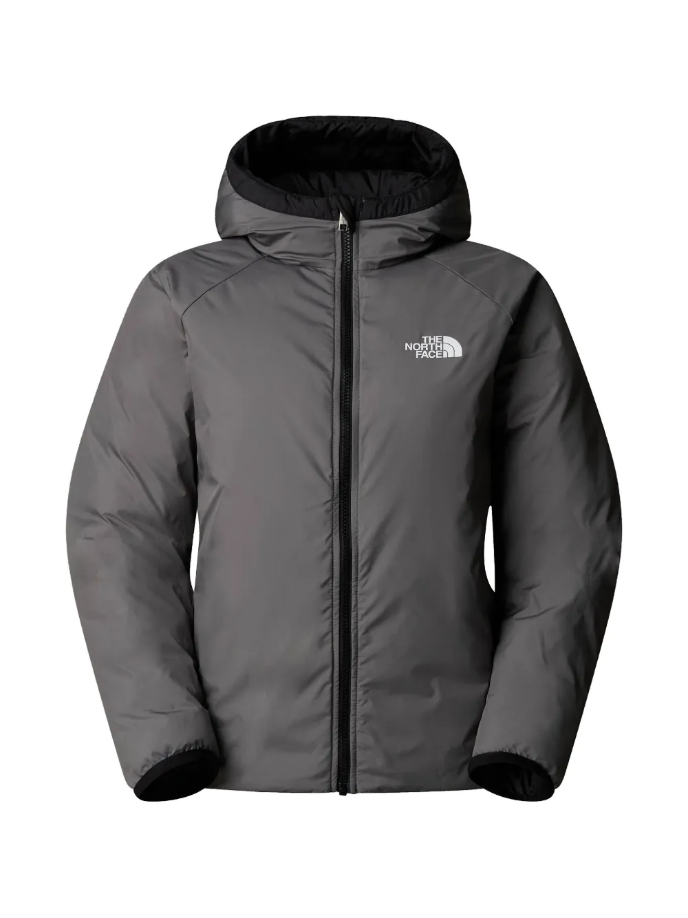 The North Face Kids Gewatteerd jack met logoprint Zwart