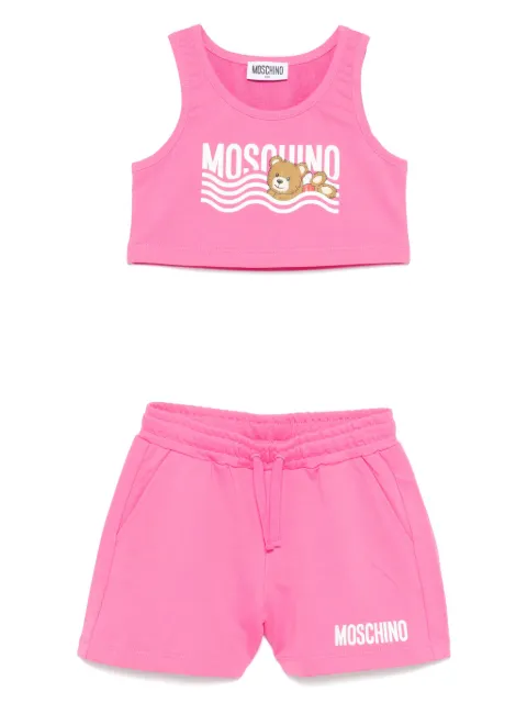 Moschino Kids set de shorts y playera con volantes