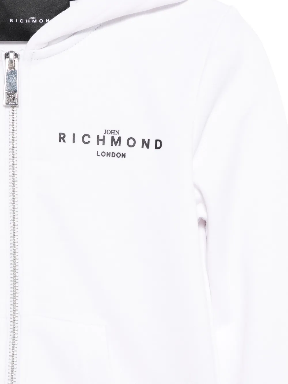 John Richmond Junior Hoodie met logo-applicatie Wit