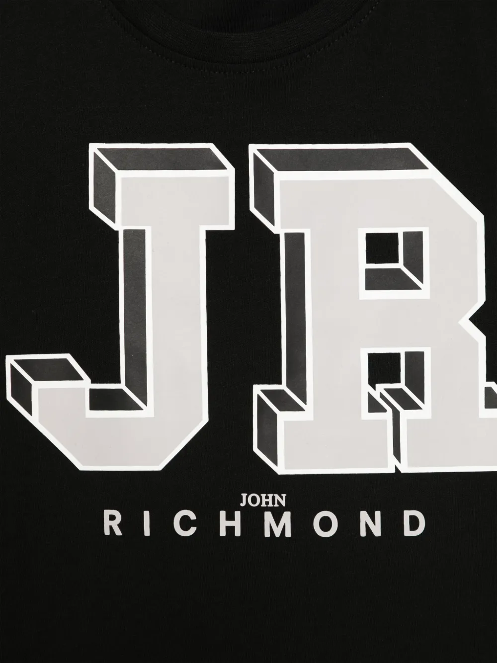 John Richmond Junior Katoenen T-shirt Zwart