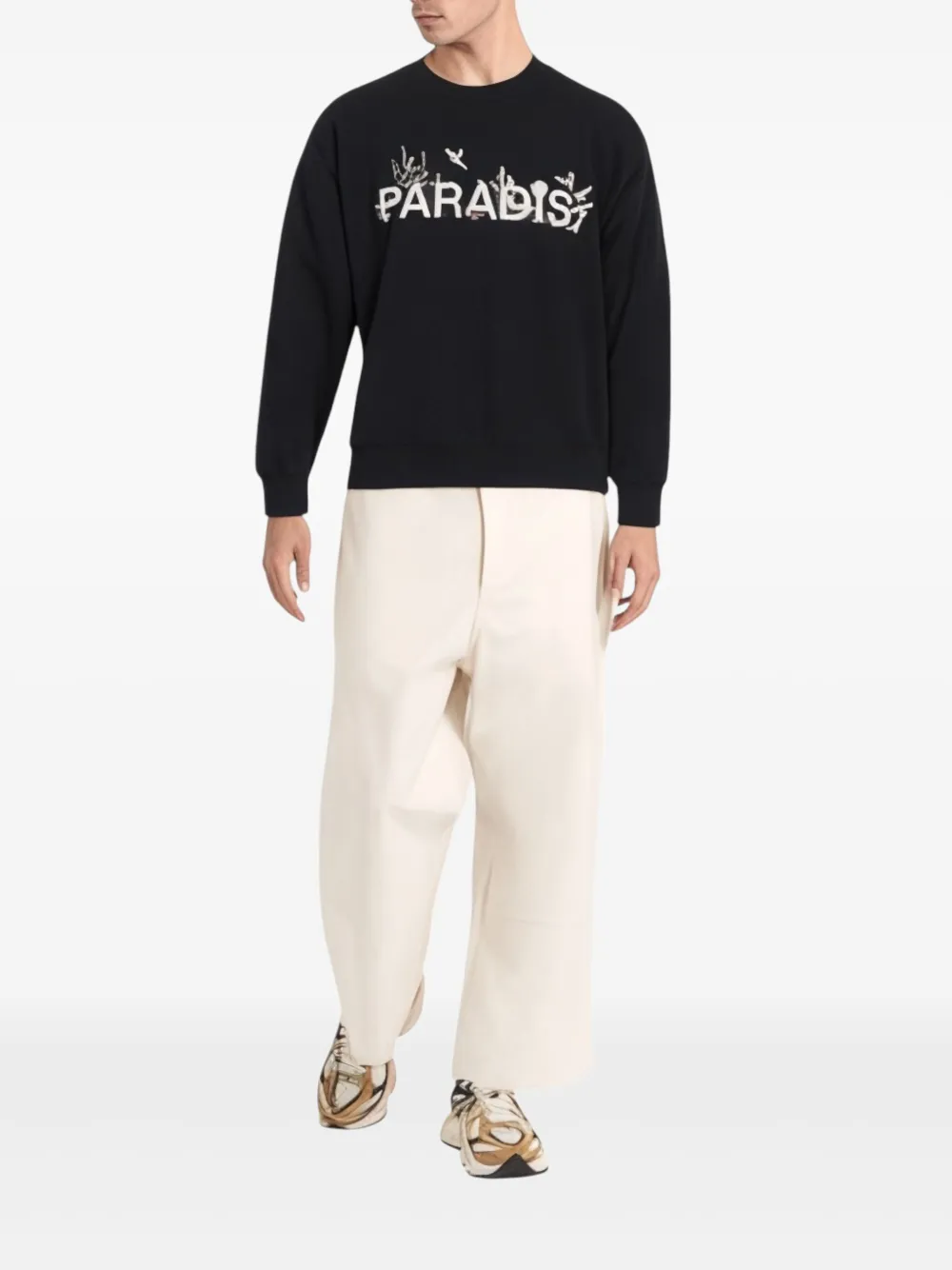 3PARADIS logo-print sweatshirt - Zwart