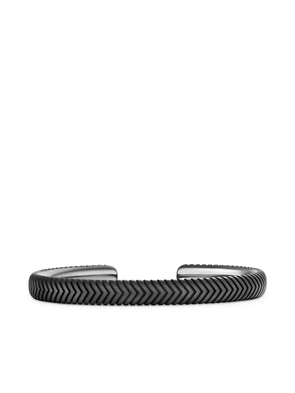 David Yurman Chevron Cuff Bracelet In Mta Black