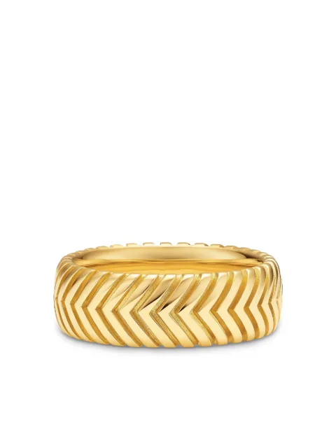 David Yurman 18kt Chevron Gelbgoldring