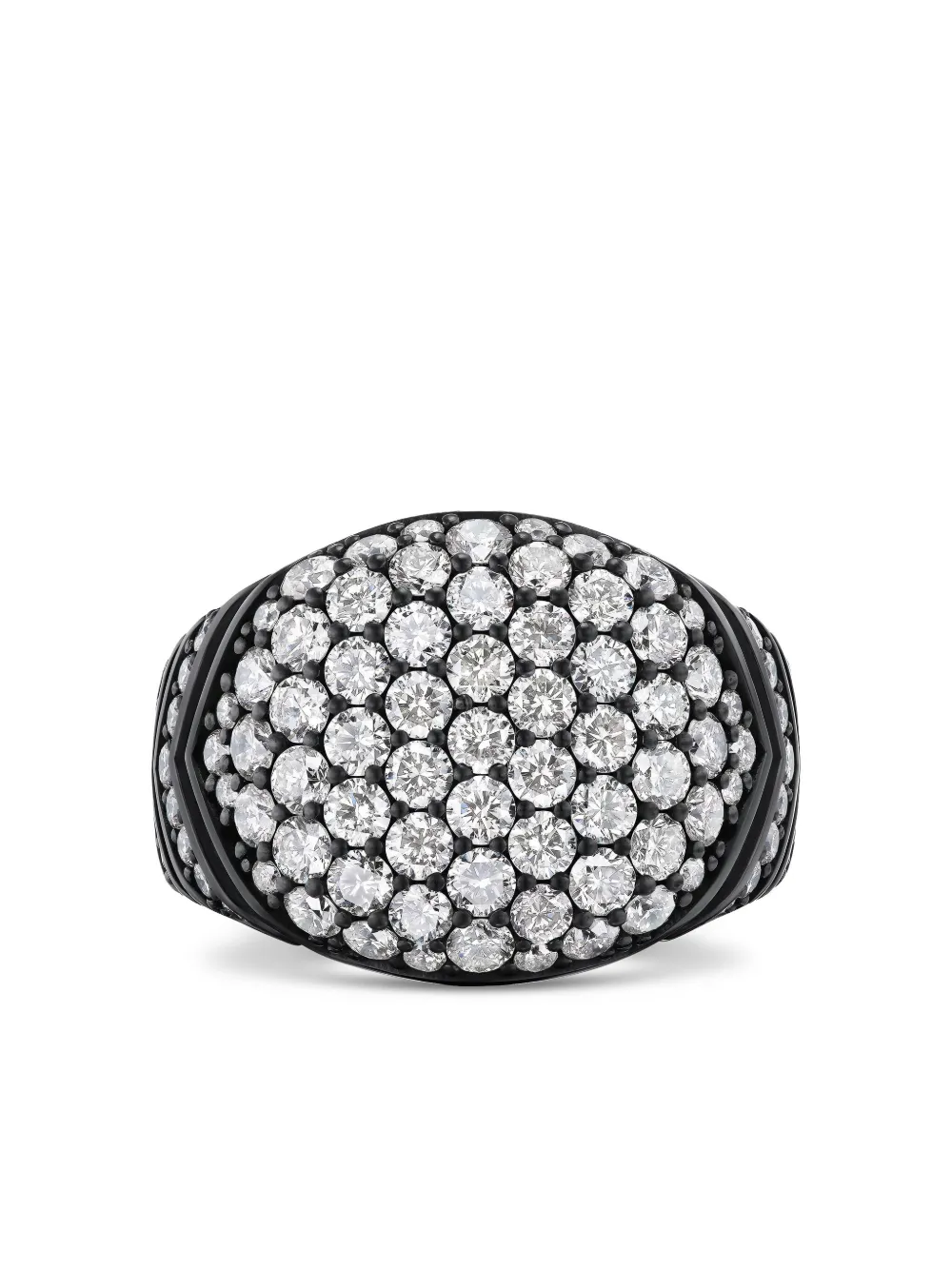 David Yurman Chevron Signet Ring In Black