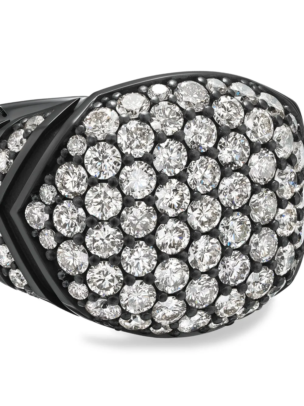 David Yurman Chevron Signet Ring In Black
