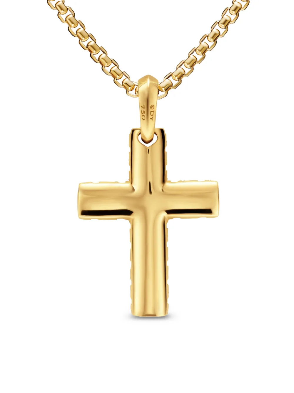 David Yurman 18kt Yellow Gold Cross Pendant In Gold
