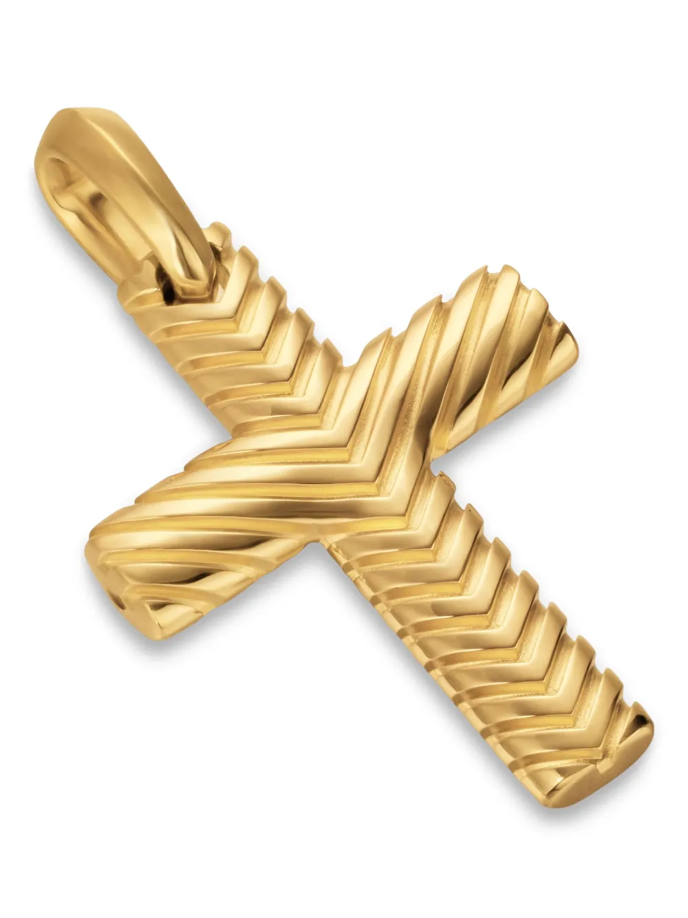 David Yurman 18kt Yellow Gold Cross Pendant In Gold