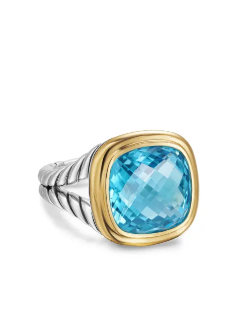 David Yurman anillo Albion en oro amarillo de 18kt y plata de ley con topacio