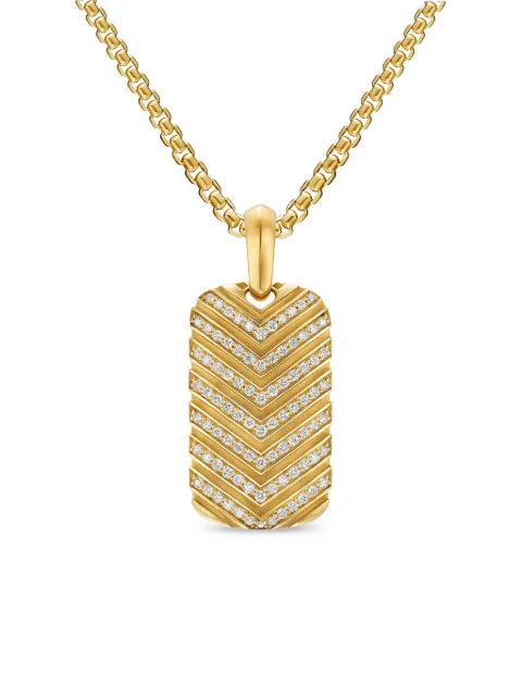 David Yurman dije en oro amarillo de 18kt con diamantes y motivo chevron