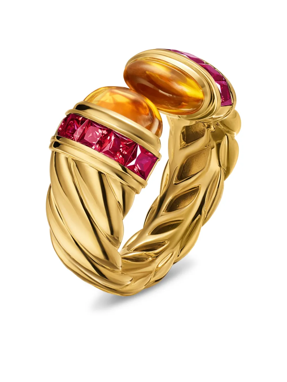 David Yurman 18kt yellow gold citrine and tourmaline ring | Image 2
