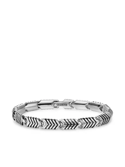 David Yurman sterling silver chevron-link bracelet