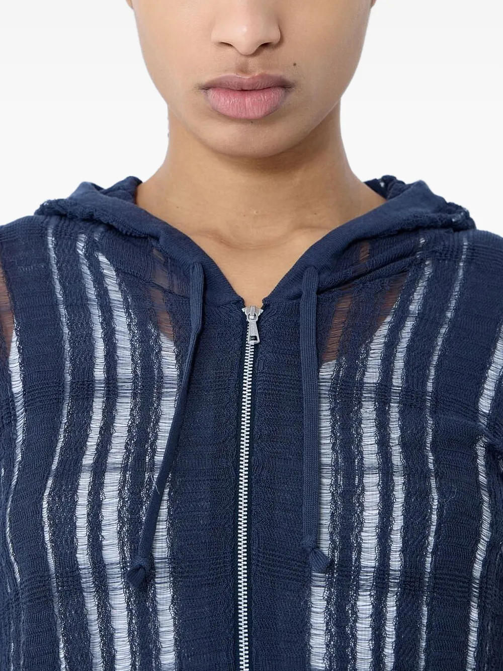 Our Legacy Compact Hooded Cardigan In Blue