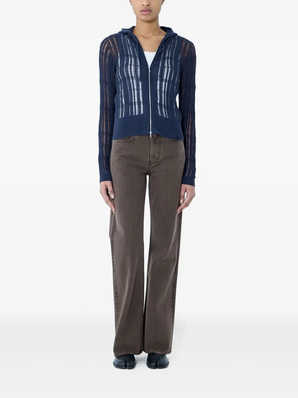 Our Legacy Compact Hooded Cardigan In Blue
