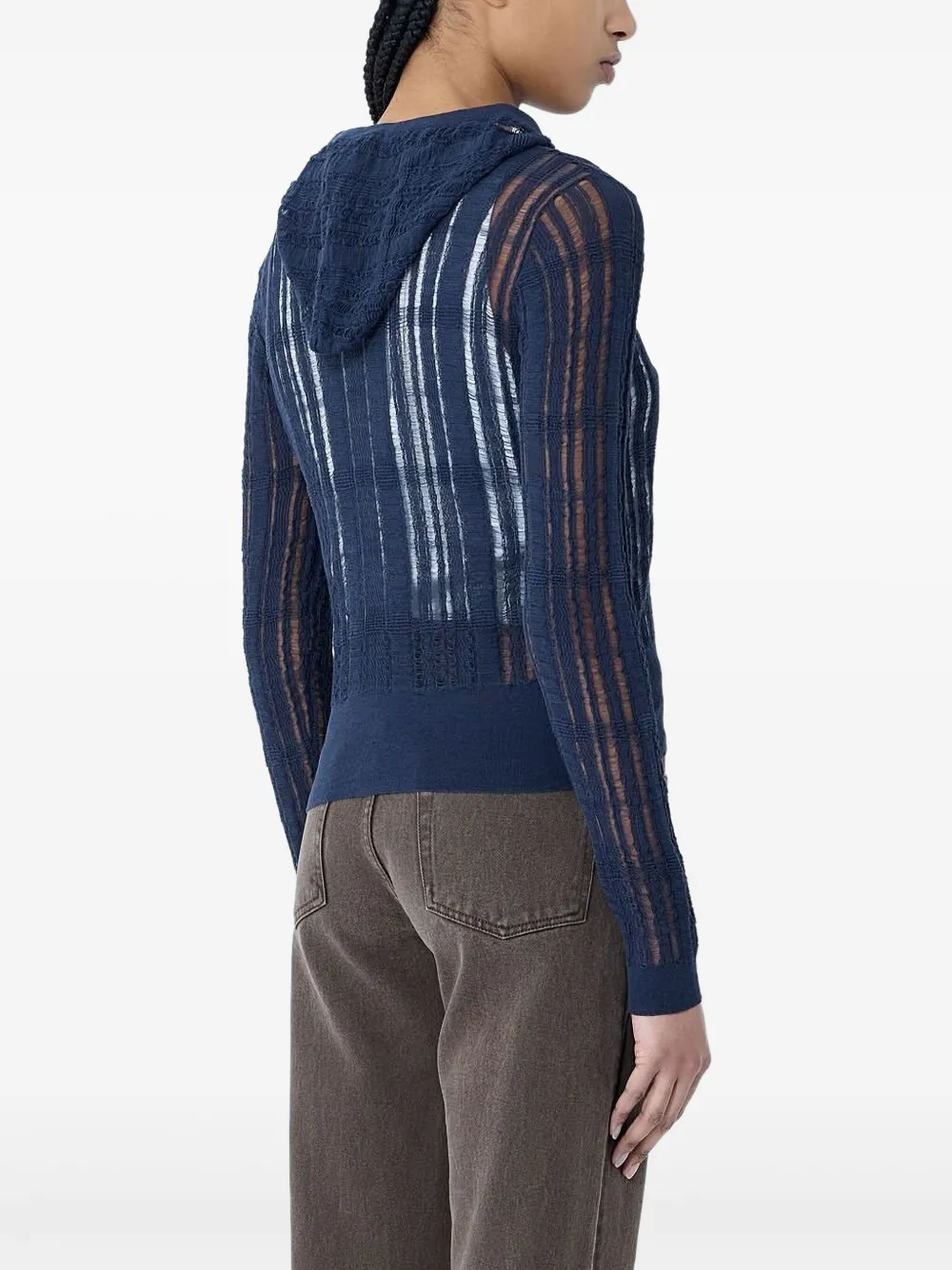 Our Legacy Compact Hooded Cardigan In Blue