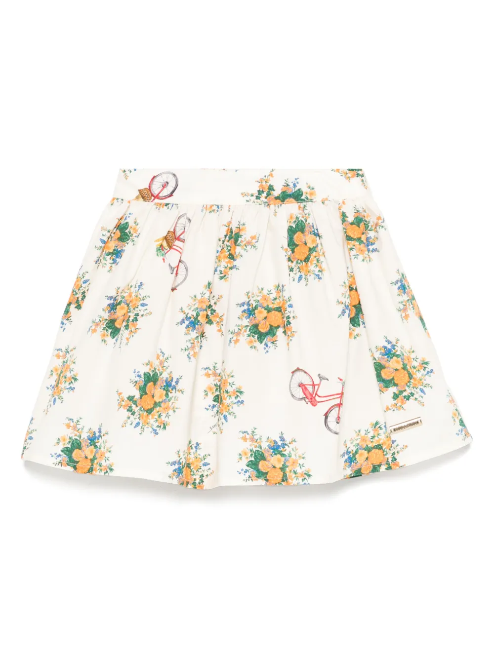 Moschino Kids Rok met bloe print Geel