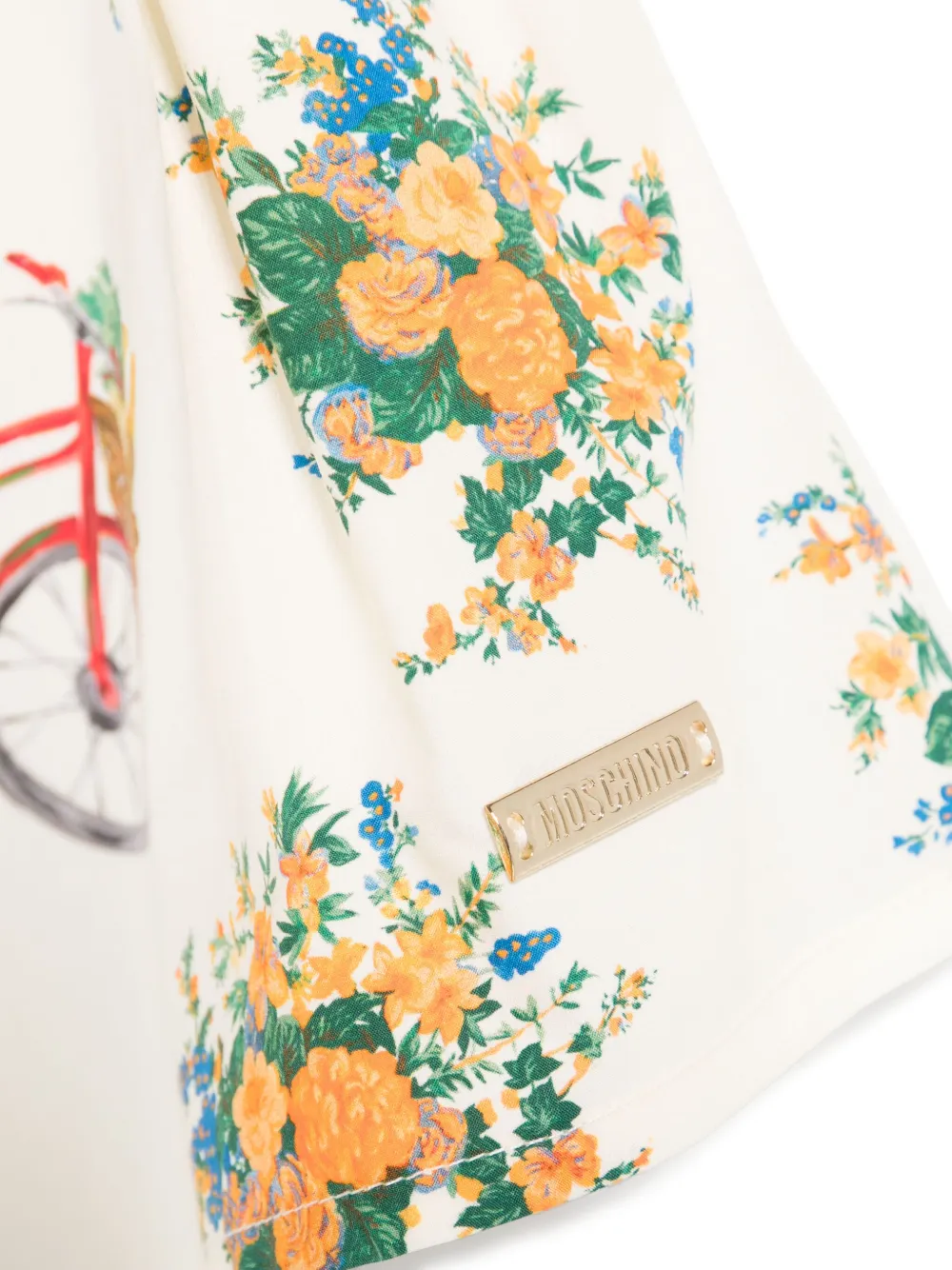 Moschino Kids Rok met bloemenprint Geel