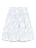 Miss Grant Kids floral-print skirt - Blue