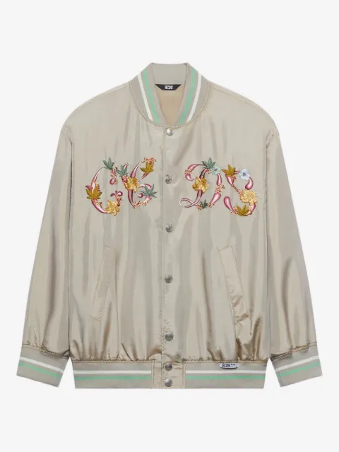 GCDS veste bomber à fleurs brodées