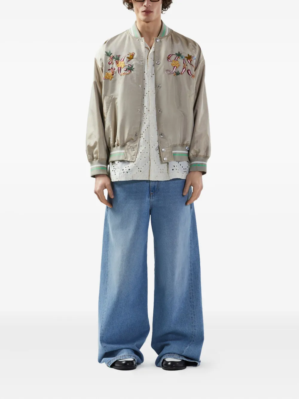 GCDS floral-embroidery bomber jacket | Varsity Jackets | Image 2