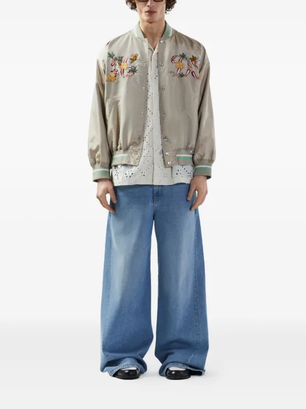 GCDS フローラル ボンバージャケット | ニュートラル | FARFETCH JP