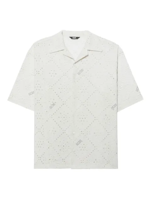 GCDS broderie-anglaise shirt