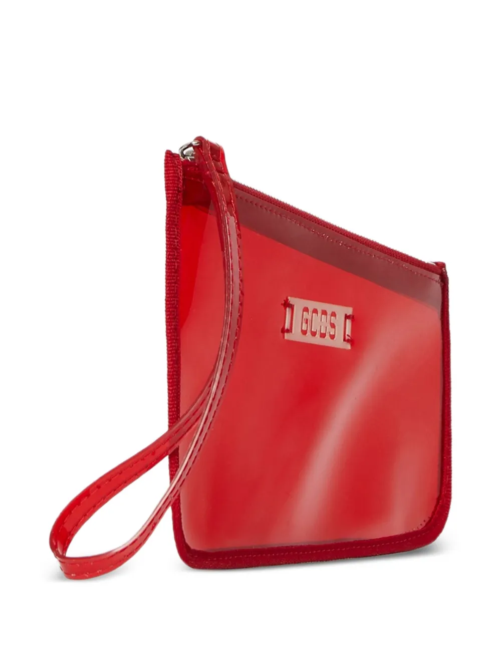 GCDS Doorzichtige strandtas Rood