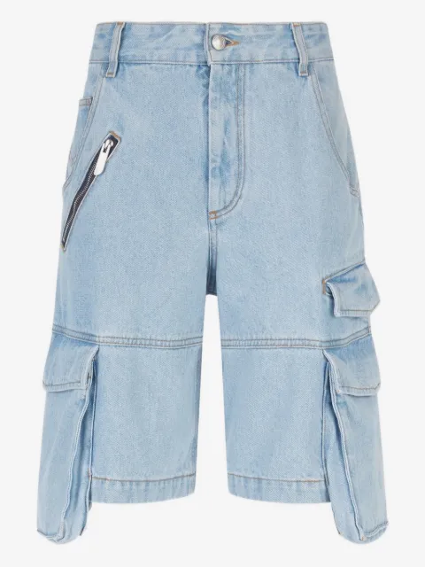 GCDS denim cargo shorts
