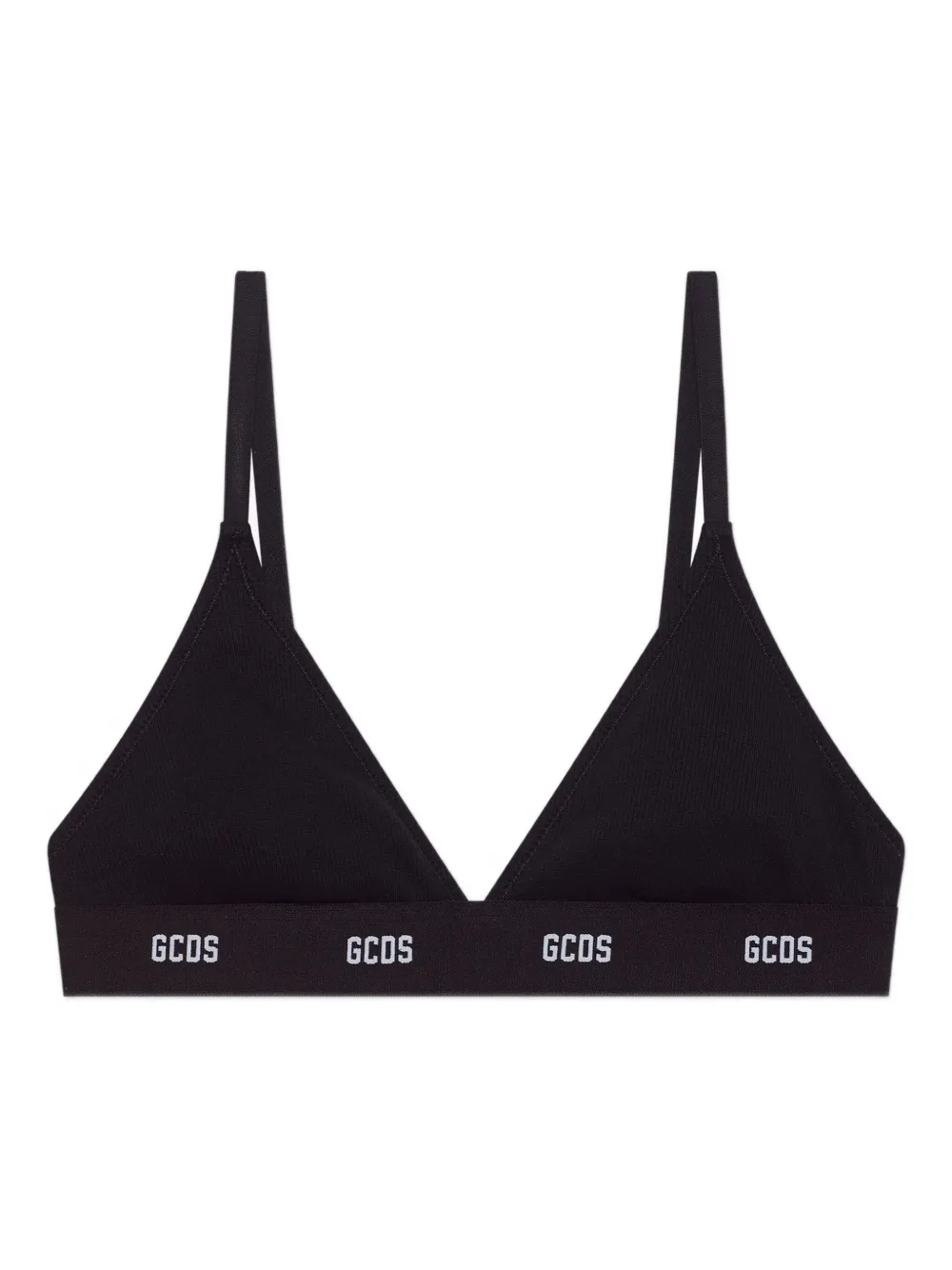 Gcds Logo Triangle-cup Bra In Black