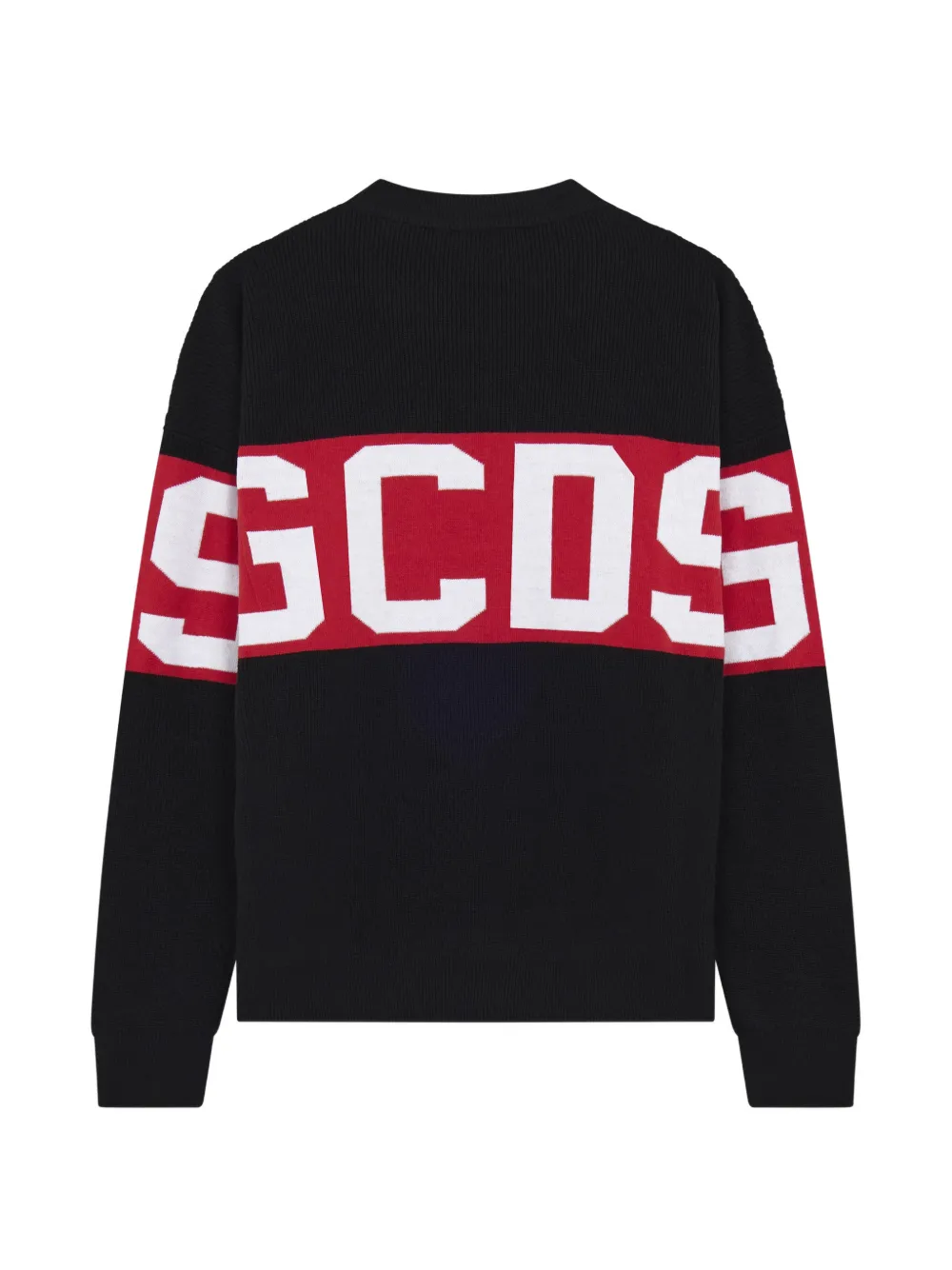 GCDS Sweater met ronde hals en logo Zwart