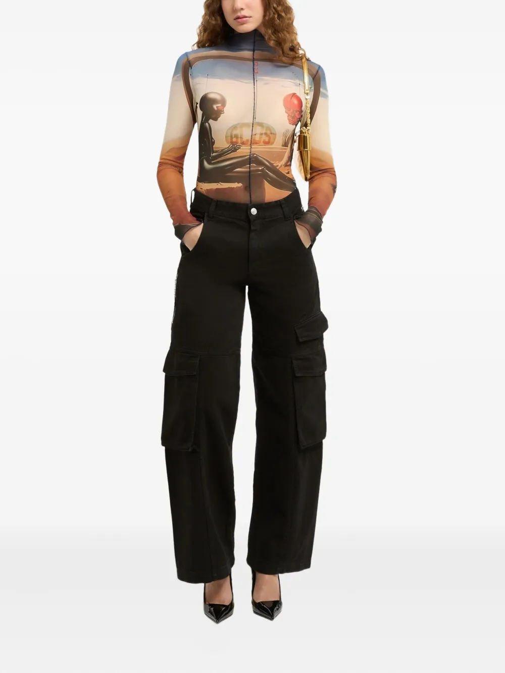 GCDS Ultracargo jeans Zwart