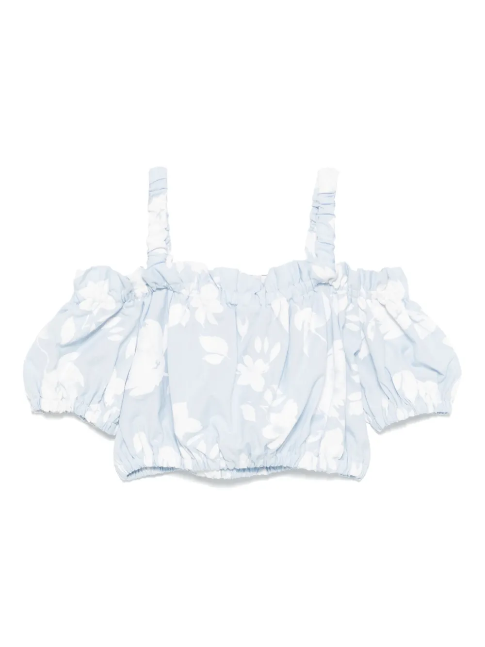 Miss Grant Kids Shirt met bloe print Blauw