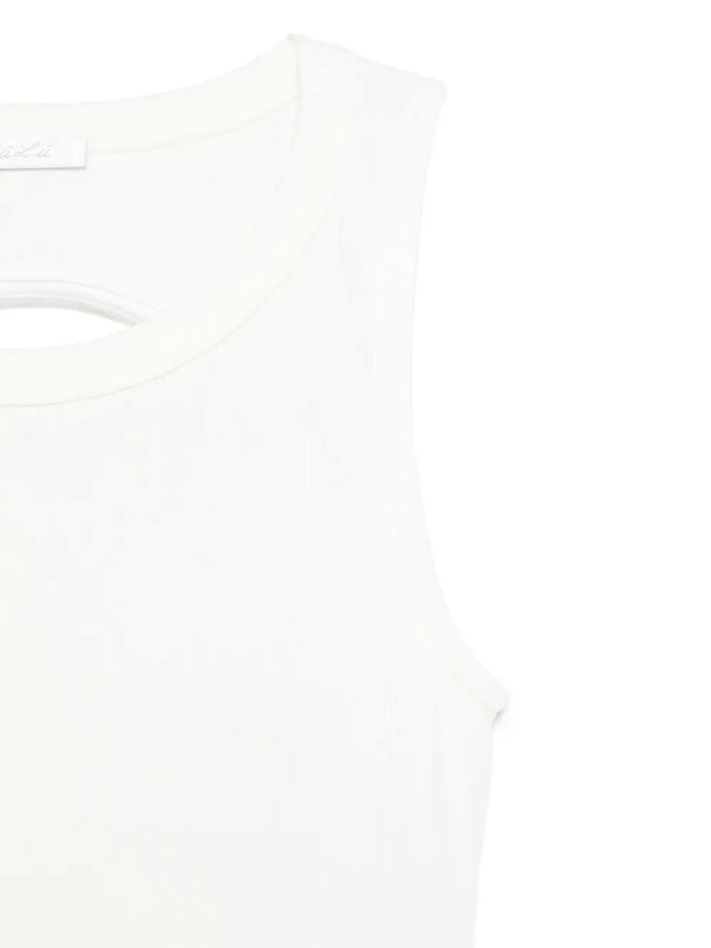 Miss Grant Kids Geribbelde tanktop Wit