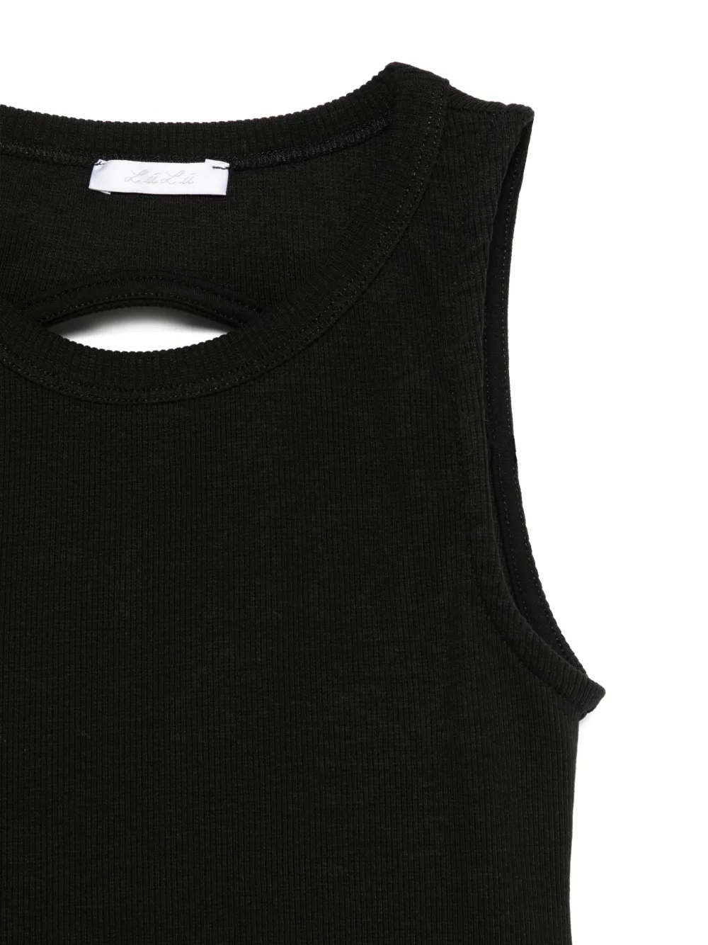 Miss Grant Kids Geribbelde tanktop Zwart