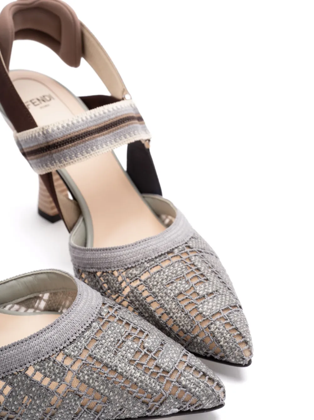 FENDI Colibri slingback pumps Grey