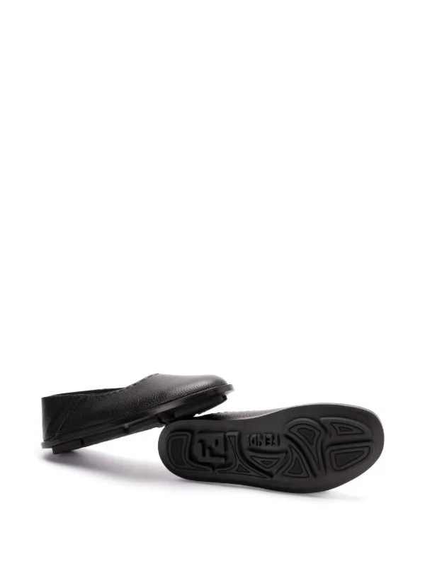 【関税&送料込】Fendi Black Leather Slippers FENDI Leather Slippers | Black | FARFETCH