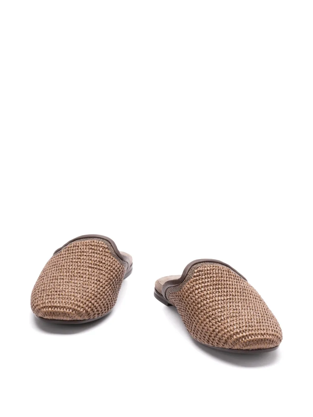 Brunello Cucinelli woven slippers Bruin