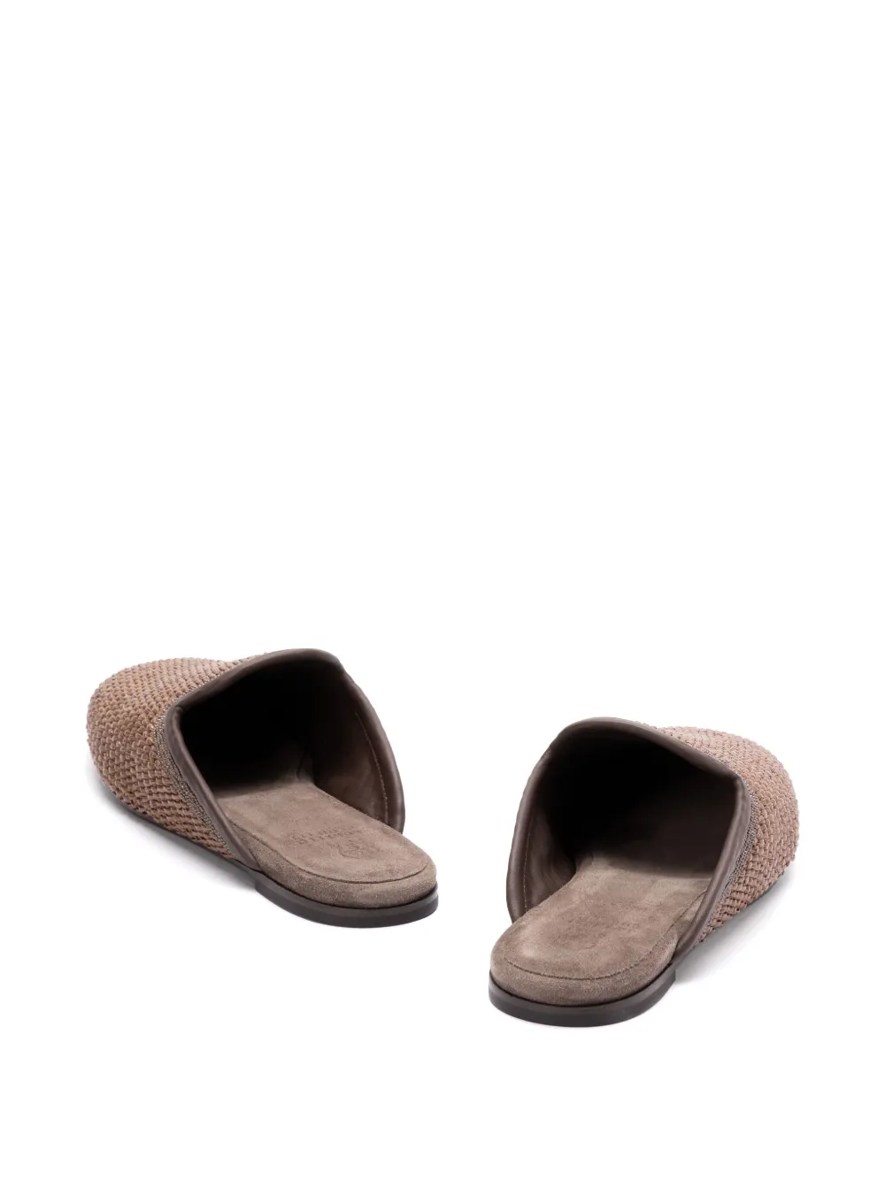 Brunello Cucinelli woven slippers Bruin