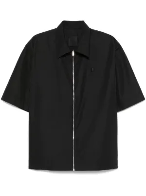 Neil Barrett Epaulettes short-sleeve Shirt | Black | FARFETCH JO