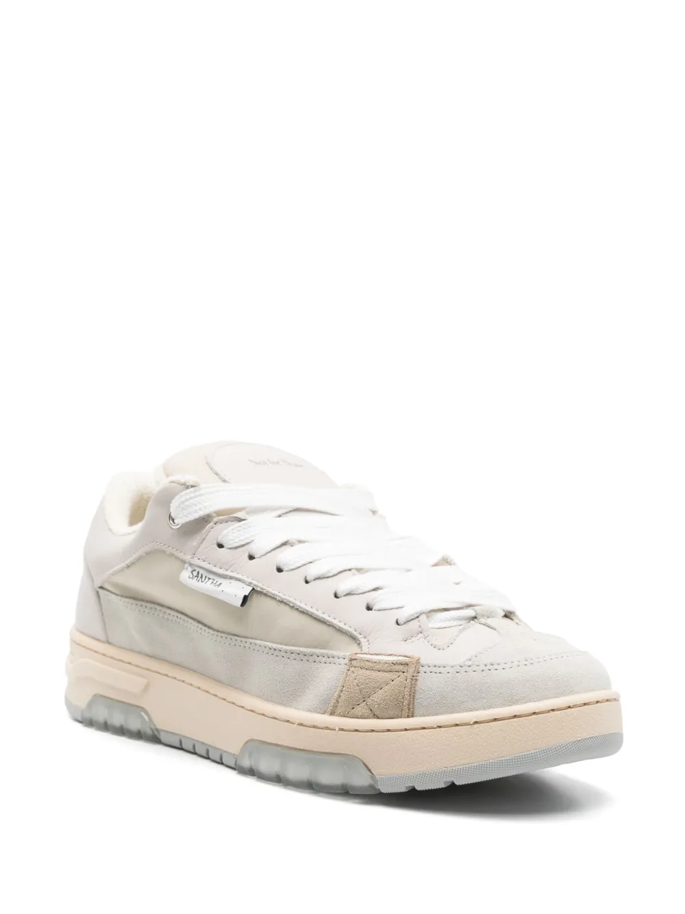 SANTHA Sneakers met vlakken - Beige