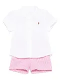 POLO RALPH LAUREN KIDS striped shorts set (two-pieces) - White